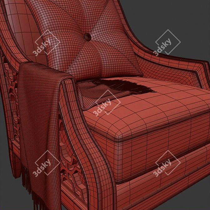 Bay Club Armchair - Stylish and Comfortable 3D model image 4