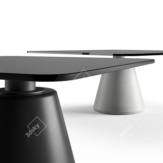 Modern Madrid Coffee Table Set 3D model image 2