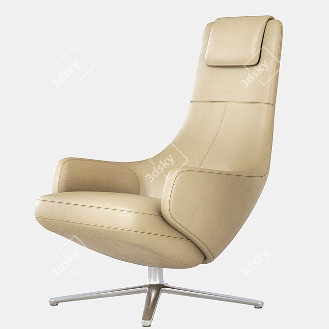 Vitra Repos Armchair: Classic Elegance 3D model image 2