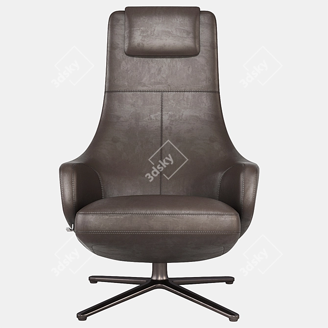 Vitra Repos Armchair: Classic Elegance 3D model image 3