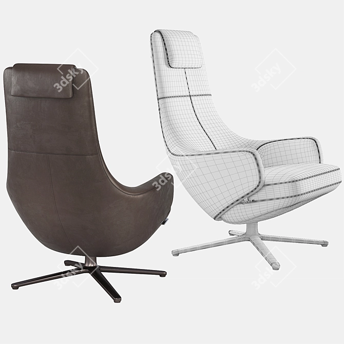 Vitra Repos Armchair: Classic Elegance 3D model image 5