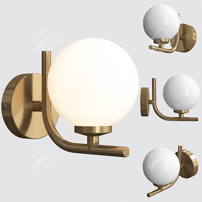 Arte Lamp Bolla-Piccolo A3988AP-1AB - Elegant Single-Lamp Wall Sconce 3D model image 1