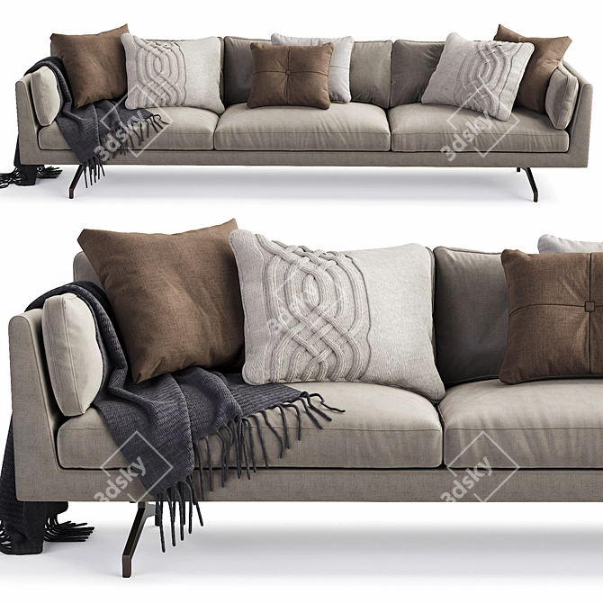 Indera Fauve Modern Sofa 3D model image 1