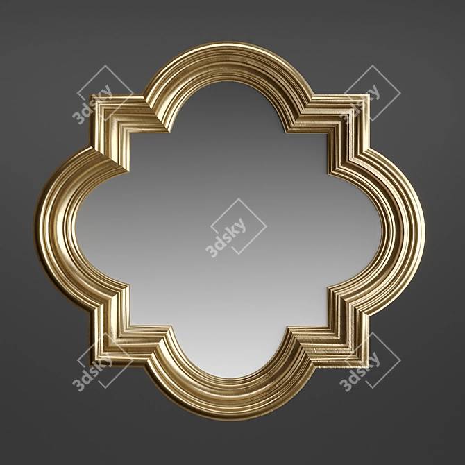 Sleek Mirage: Modern Accent Mirror 3D model image 1