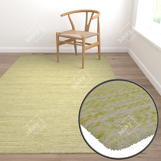 Title: Abstract Luxury Carpets Set 3D model image 5