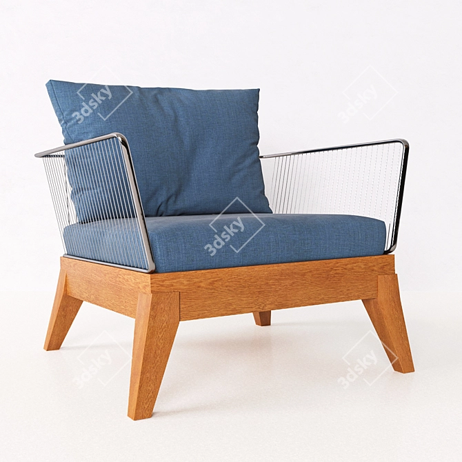 Resilient Rope Lounge Chair 3D model image 1