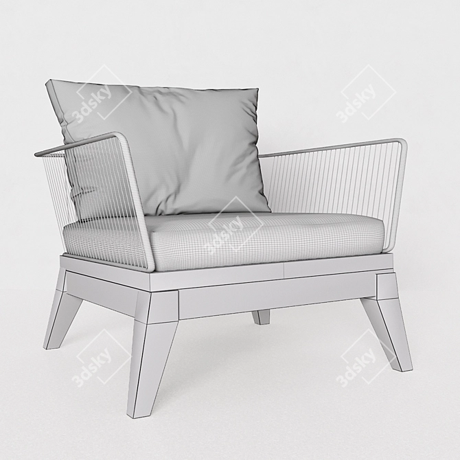 Resilient Rope Lounge Chair 3D model image 2