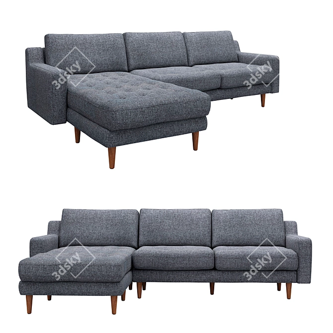 Modern Comfort: Modsy Corner Sofa by Normod 3D model image 1