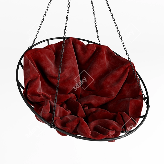 Cozy Hanging Pod Chair 3D model image 1