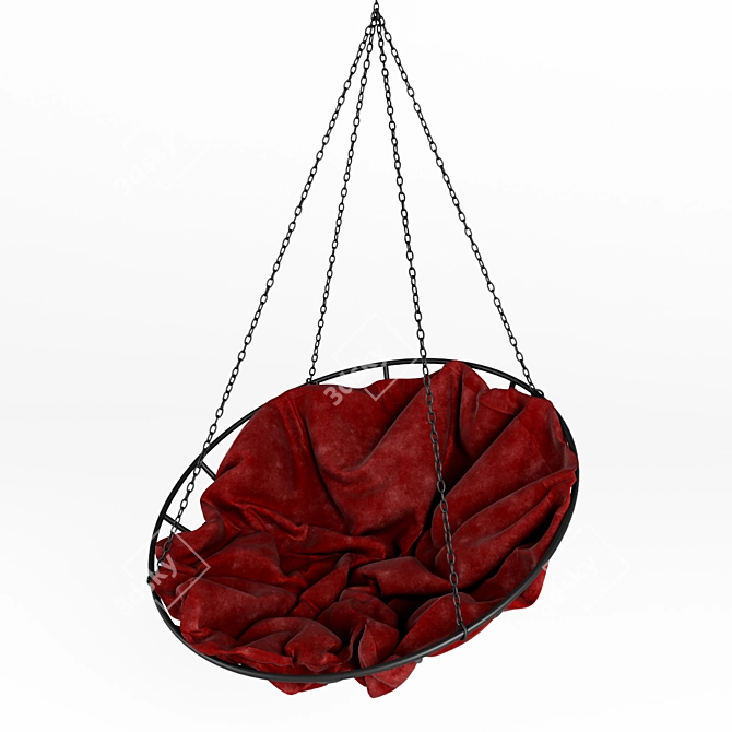 Cozy Hanging Pod Chair 3D model image 2