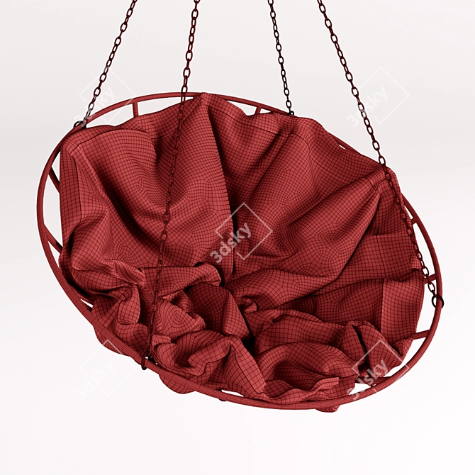 Cozy Hanging Pod Chair 3D model image 4