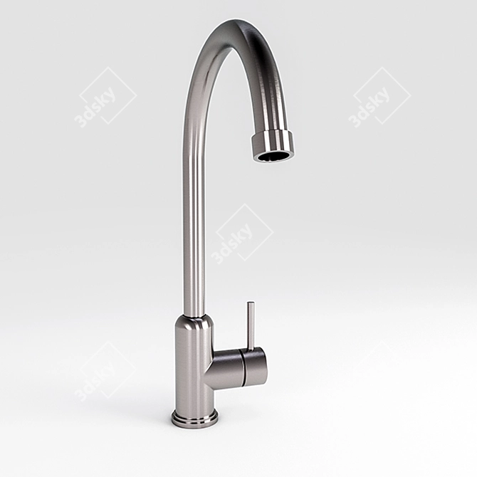 Stainless Steel Kitchen Faucet 3D model image 2