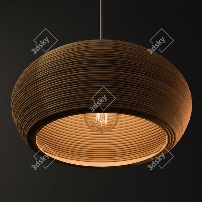 Rattan Lighting Set: Stylish and Versatile 3D model image 3