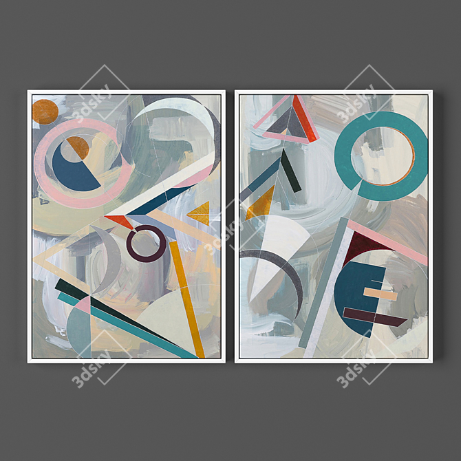 Artistic Frames Set 3D model image 1