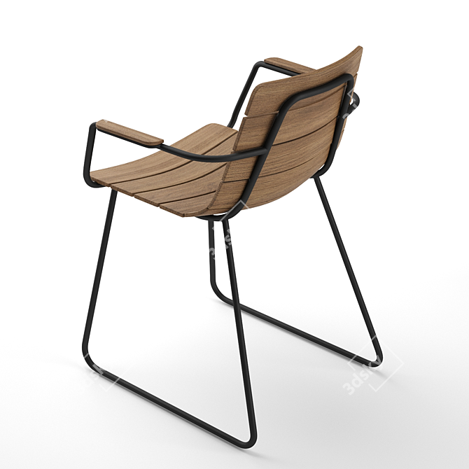 Sleek Gloster William Outdoor Chair 3D model image 2