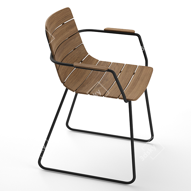 Sleek Gloster William Outdoor Chair 3D model image 4