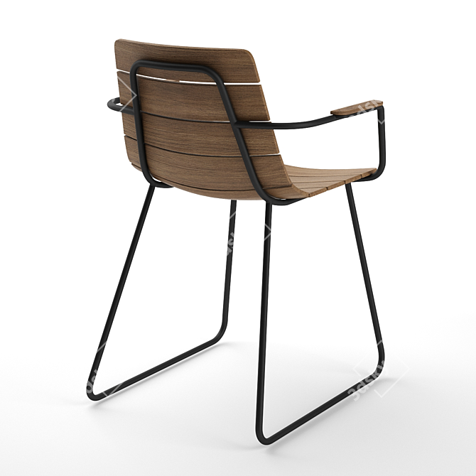 Sleek Gloster William Outdoor Chair 3D model image 5