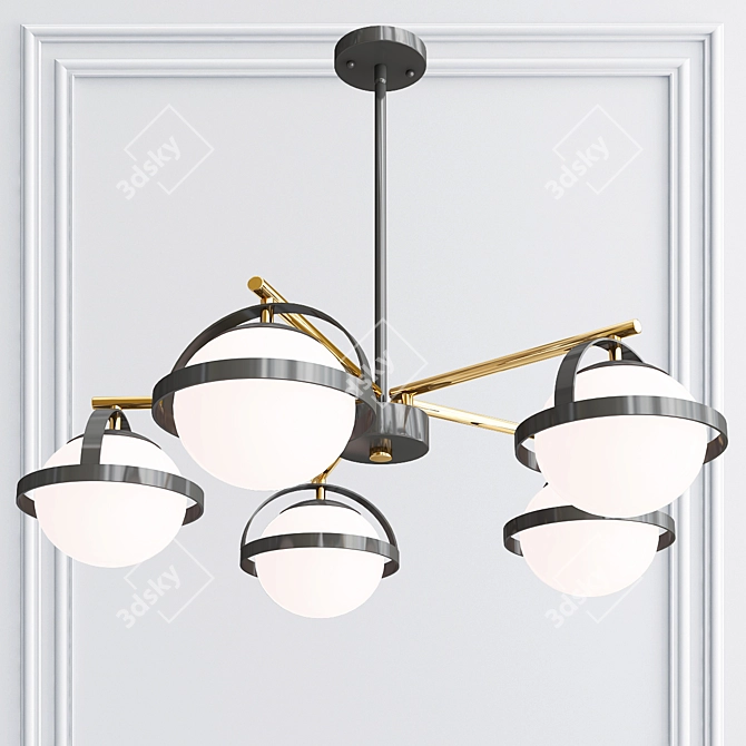 Industrial Black Chandelier
Versatile Loft Chandelier
Elegant Pendant Light
Sleek Croco Hanging Light 3D model image 3