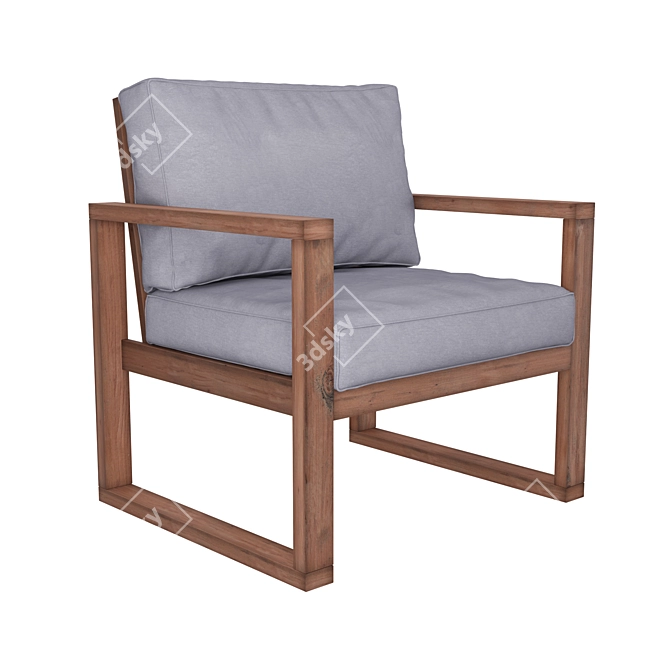 Lydon Cushioned Patio Chair 3D model image 6