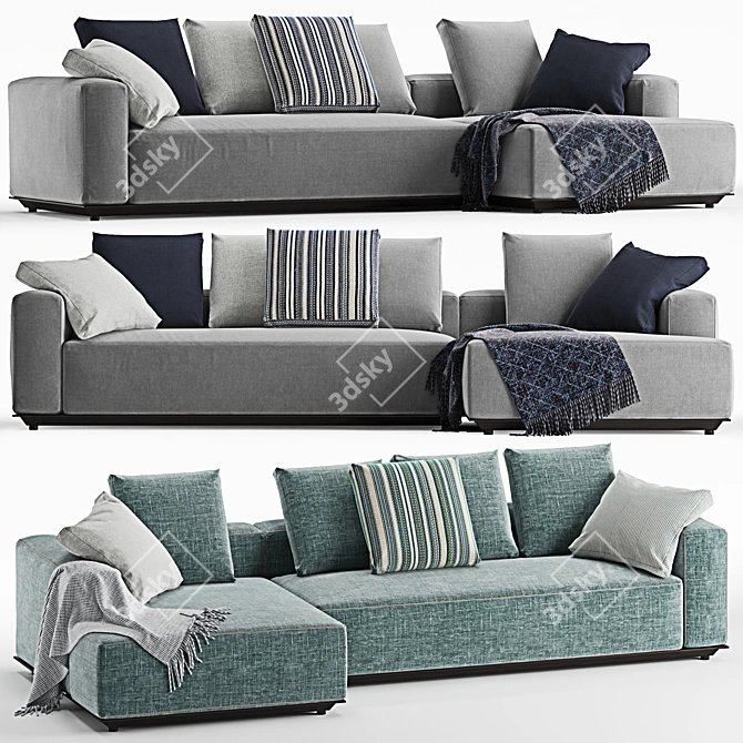 B&B Italia Hybrid Sofa Set 3D model image 1