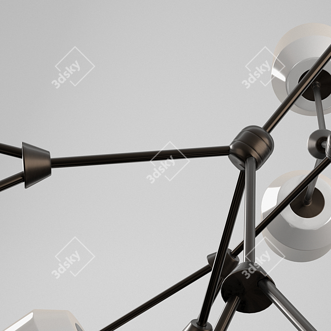 Elegant Forchette 18 Chandelier 3D model image 5