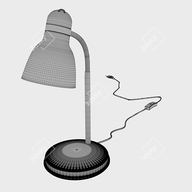 Elegant Zara HR-40 Table Lamp 3D model image 4