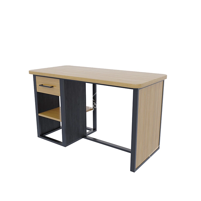 Stylish Loft Writing Desk 3D model image 1