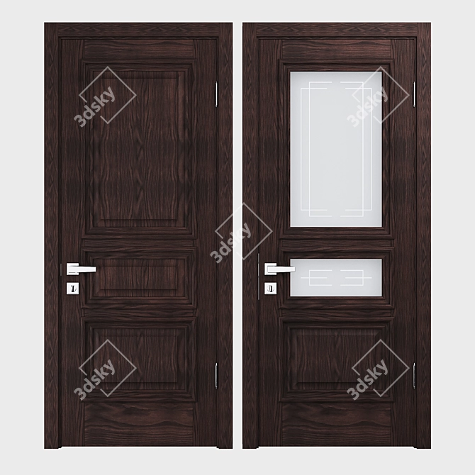 Classic Elegance: Ravena Doors 3D model image 1