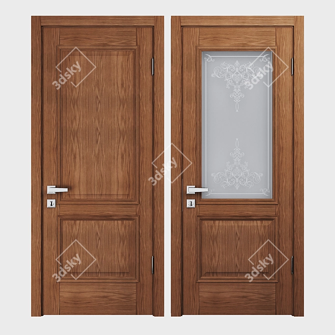 Elegant Elada Doors - Palace Quality 3D model image 1