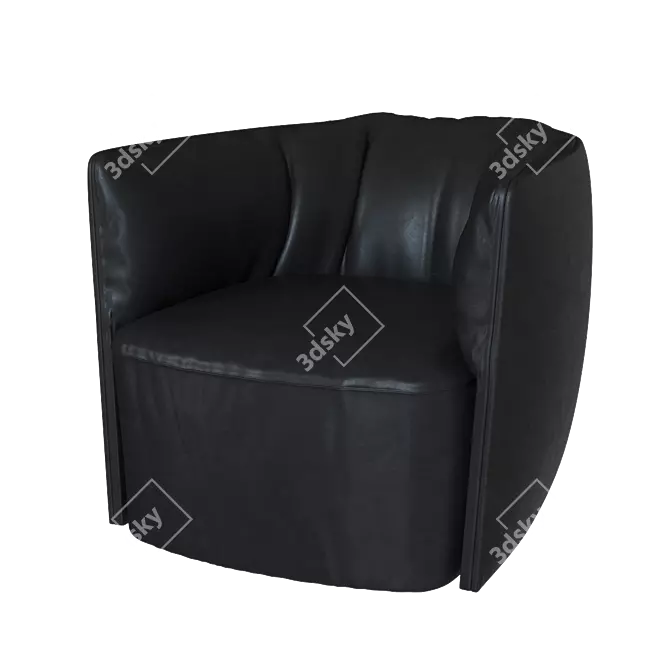 Poliform Santa Monica Armchair: Sleek Design, Ultimate Comfort 3D model image 2