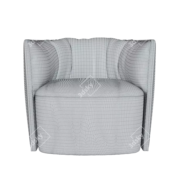 Poliform Santa Monica Armchair: Sleek Design, Ultimate Comfort 3D model image 5