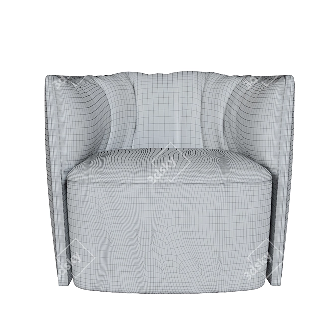 Poliform Santa Monica Armchair: Sleek Design, Ultimate Comfort 3D model image 11