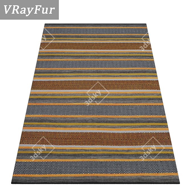 Luxury Carpet Set: High-Quality Textures, Various Styles 3D model image 2