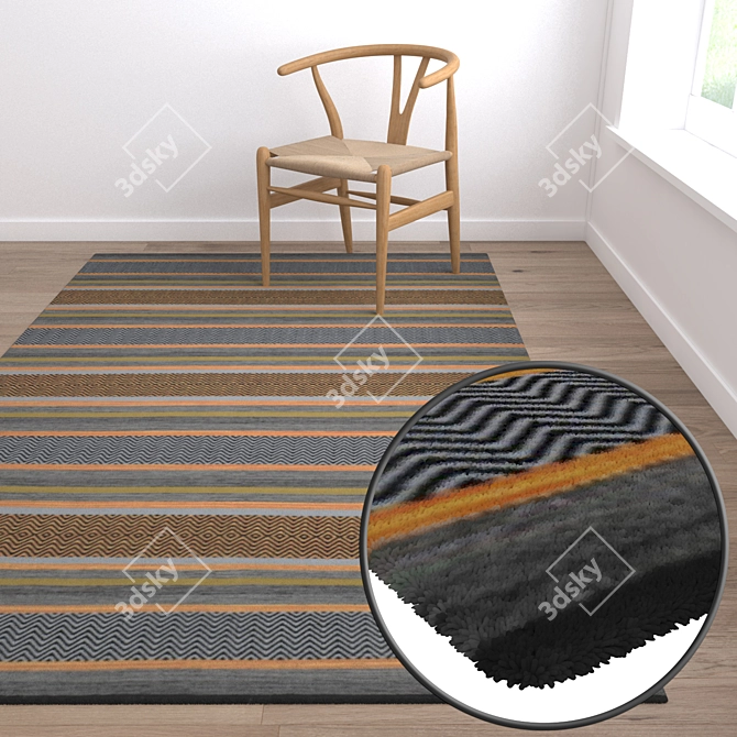 Luxury Carpet Set: High-Quality Textures, Various Styles 3D model image 5