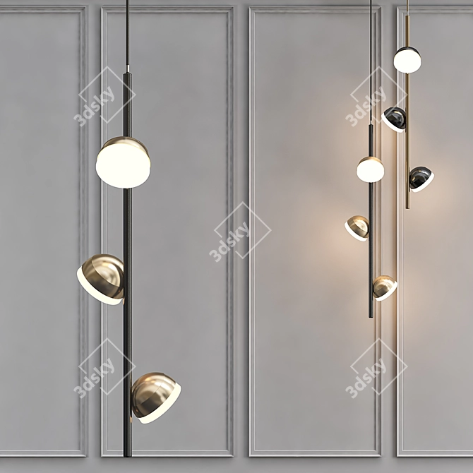 Sleek April Design Lamp 3D model image 1