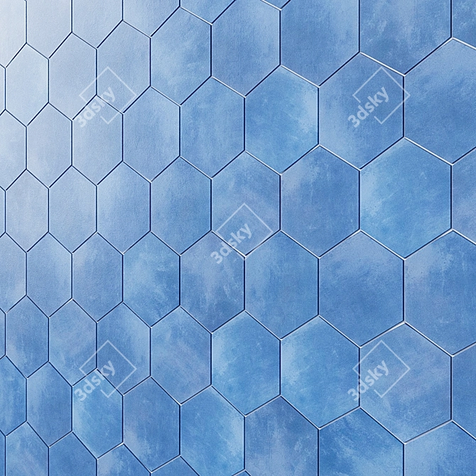 HexArt Porcelain Matte Tile Collection 3D model image 2