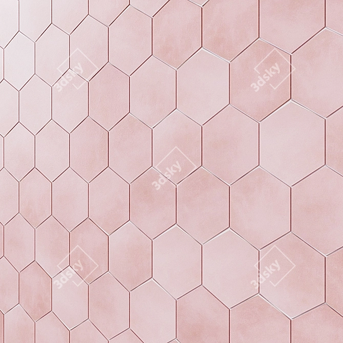 HexArt Porcelain Matte Tile Collection 3D model image 3