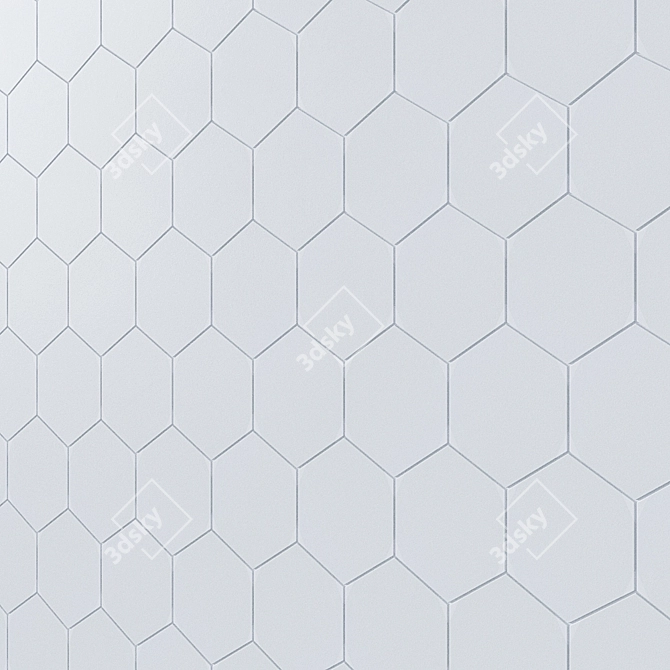 HexArt Porcelain Matte Tile Collection 3D model image 4