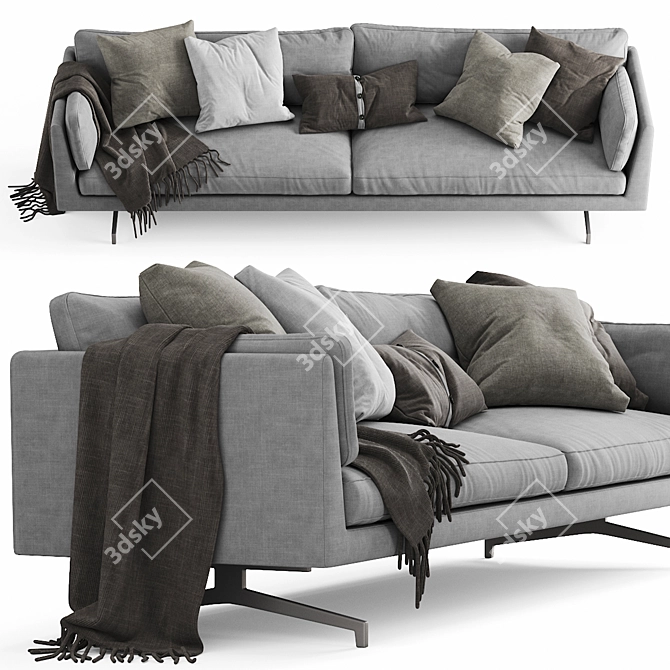 Indera Fauve Sofa: Modern Comfort at Its Finest 3D model image 2