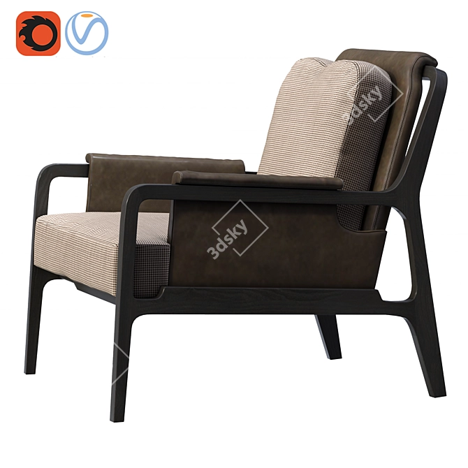 Elegant Dining Chair 3D model image 4