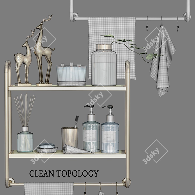 Stylish Bathroom Set: Williams-Sonoma 3D model image 5