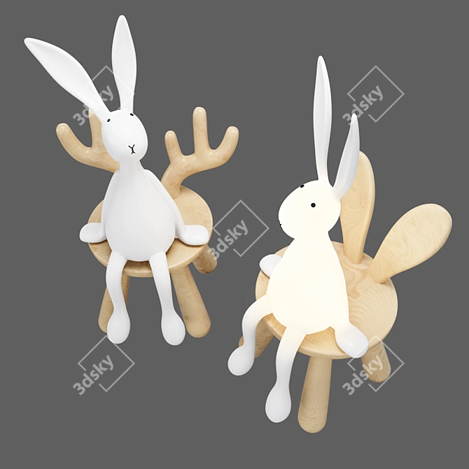 Joseph Bunny Lamp: Adorable and Illuminating! 3D model image 6