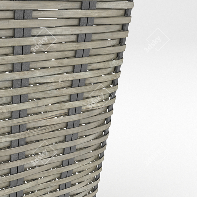 Tidy Trio: Multi-Bin Laundry Baskets 3D model image 2