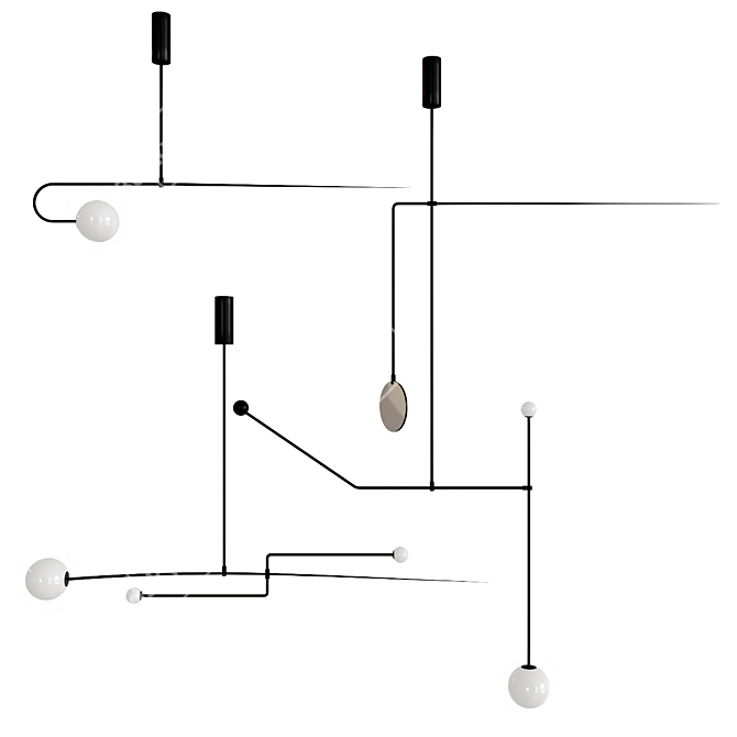 Lampatron LINES - Modern Metal and Glass Lamps 3D model image 6