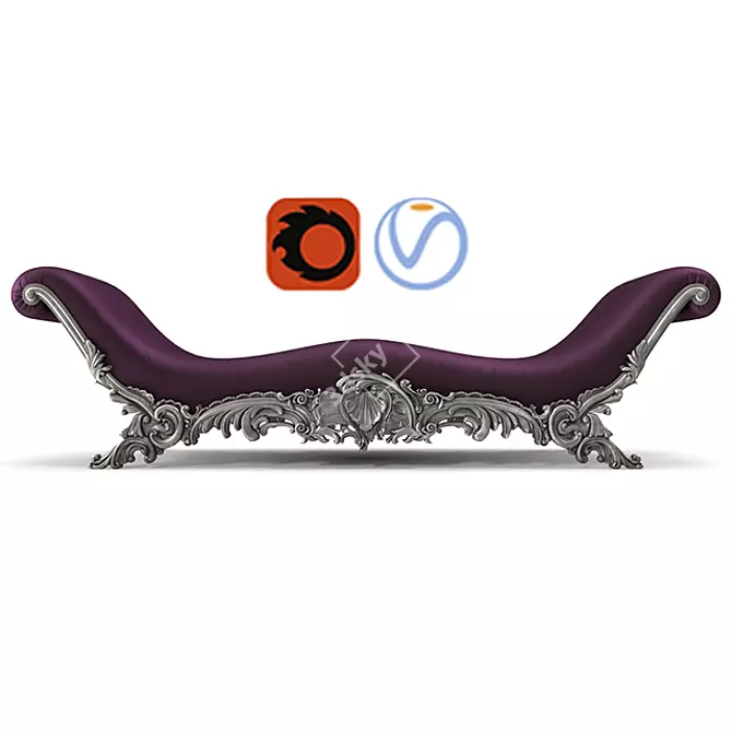 Elegant Classic Bench: Timeless Luxury 3D model image 2