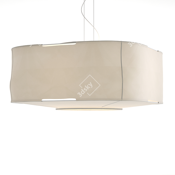 Elegant Square Pendant Chandelier 3D model image 4