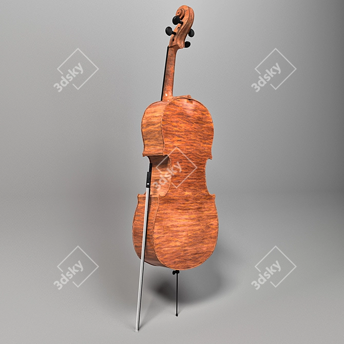 Pristine PBR Cello Set 3D model image 5