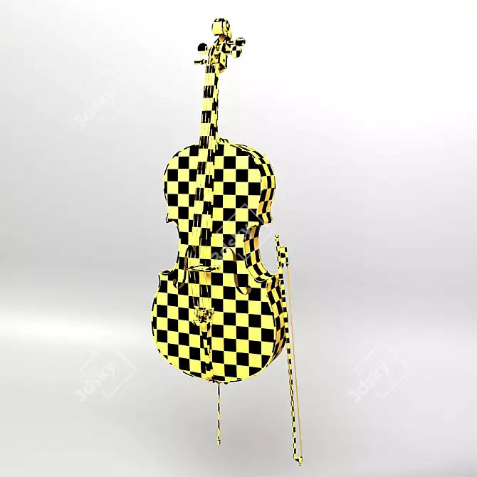 Pristine PBR Cello Set 3D model image 6