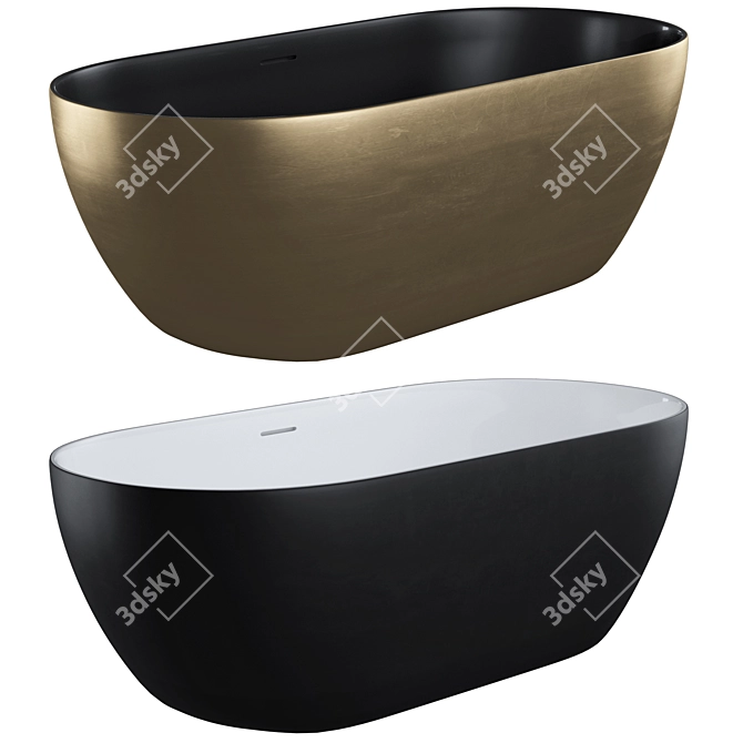 Riho Bilbao Oval Freestanding Bathtub 3D model image 1