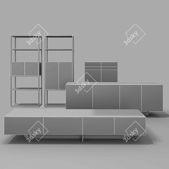 Modern Space1 Storage Solution 3D model image 5